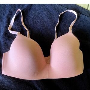 Victoria's Secret No-Wire Bra Womens 36C Pink Good Wireless Padded T-Shirt Bra